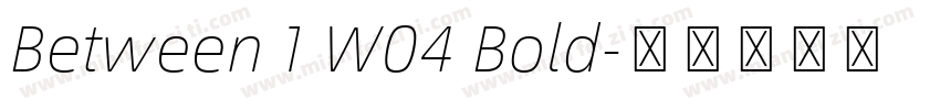 Between 1 W04 Bold字体转换